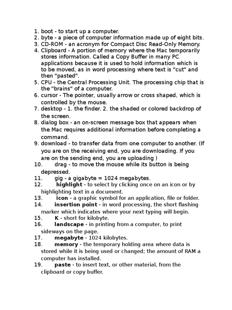 Computer Terminologies PDF
