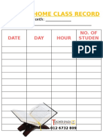 Quranic Home Class Record
