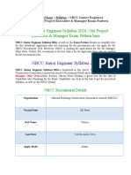 NBCC Junior Engineer Syllabus 2016 - Get Project Executive & Manager Exam Pattern Here