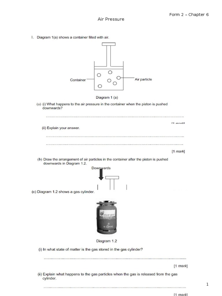 Understanding Air Pressure: Form 2 Chapter 6 | PDF