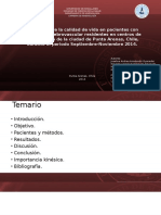 Estudio Sobre La Calidad de Vida en Pacientes Con Accidente Cerebrovascular