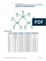 3.1.2.7 Packet Tracer - Investigating A VLAN Implementation Instructions PDF