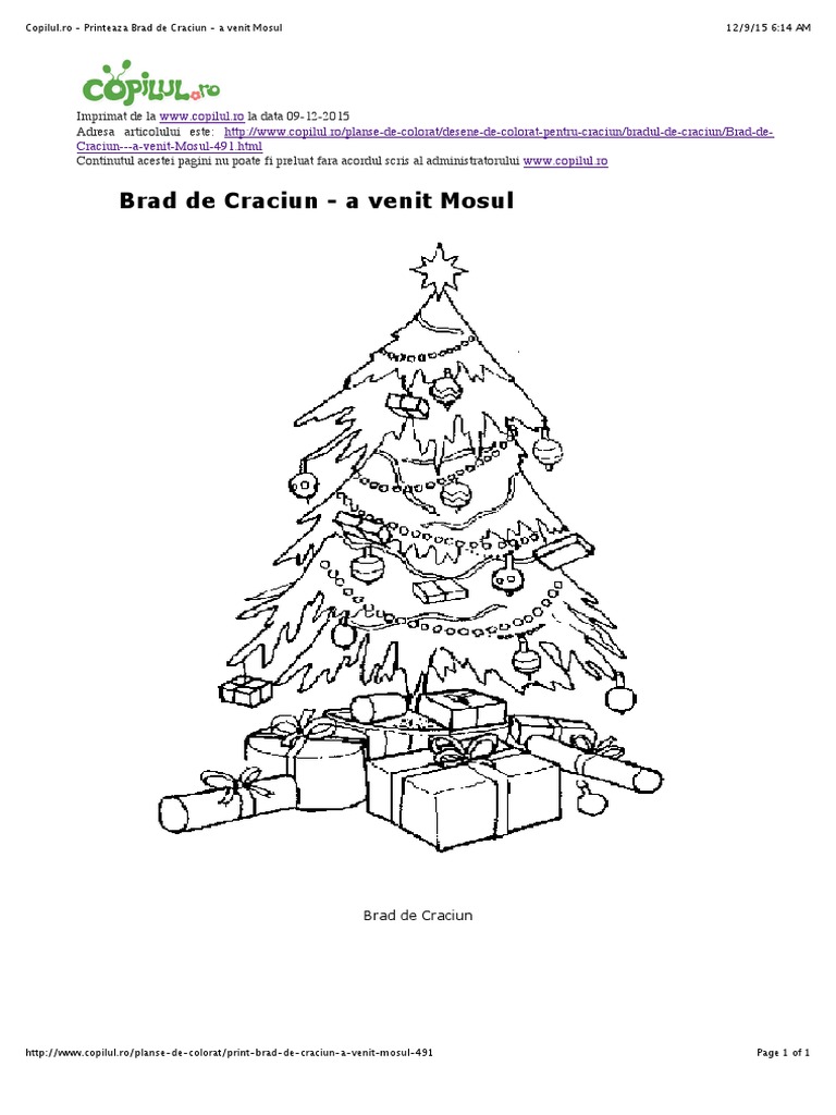 Copilul Ro Printeaza Brad De Craciun A Venit Mosul