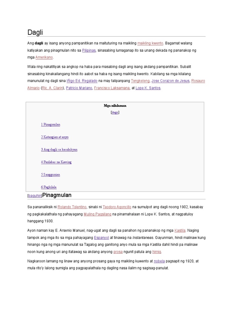 Dagli | PDF