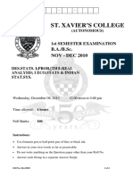 St. Xavier'S College: B.A./B.Sc. NOV - DEC 2010