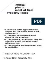 Fundamental Principles in Assesment of Real Property Taxes
