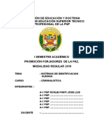 Monografia Sistema de Identificacion Humana - A1 PNP Roque Panti Jose Luis