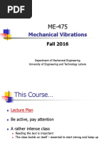 Mechanical Vibrations: Fall 2016