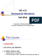 Mechanical Vibrations: Fall 2016