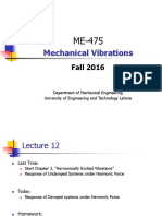 Mechanical Vibrations: Fall 2016