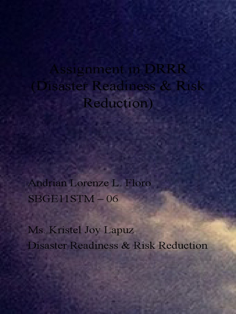 DRRR Assignment by Andrian Floro | PDF