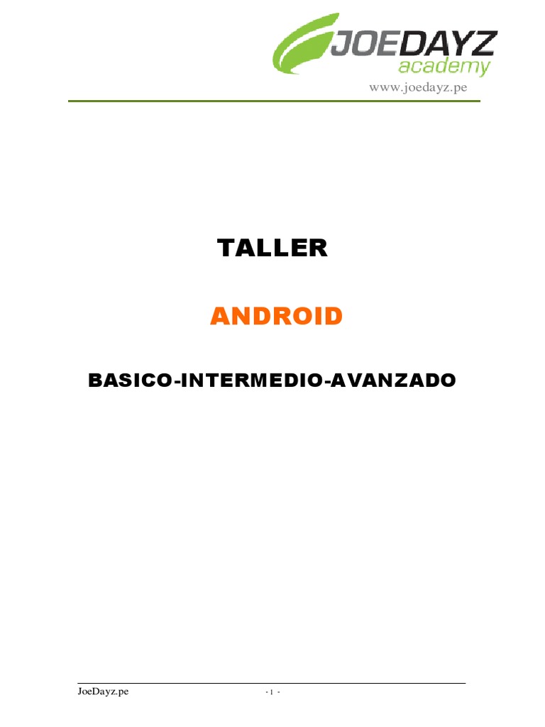 Taller de Desarrollo Android Completo | PDF | Informática | Tecnología