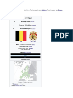 Kingdom of Belgium: "Belgian" and "Belgique" Redirect Here. For The People, See - For Other Uses, See