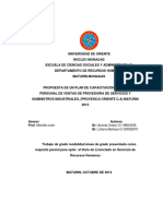 Propuesta de Un Plan de Capacitación Dirigido Al Personal de Ventas de Proveduria de Servicios y Suministros Industriales