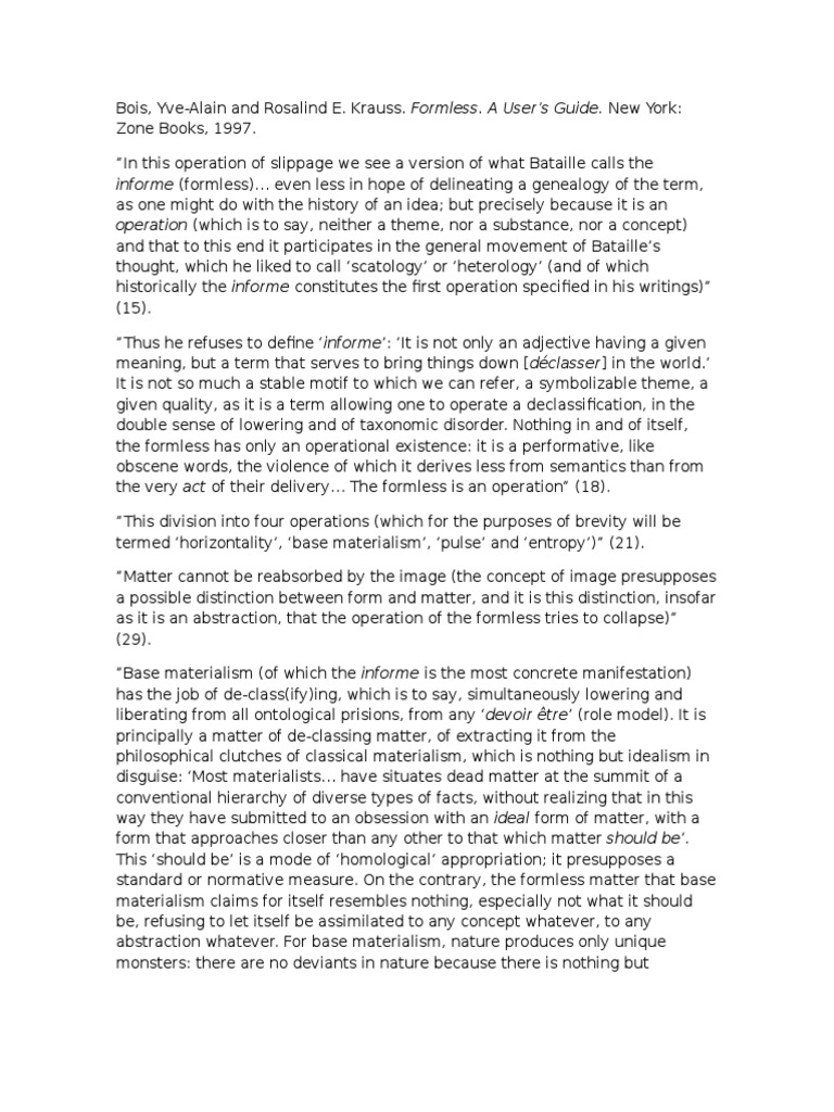 Understanding Base Materialism in Formless | PDF | Materialism | Concept