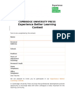 Experience Better Learning Contest: Cambridge University Press