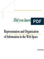 Did You Know?: Representation and Organization of Information in The Web Space