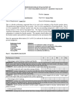 2016 Evaluation Faculty Supervisors Evaluation Form - Ross