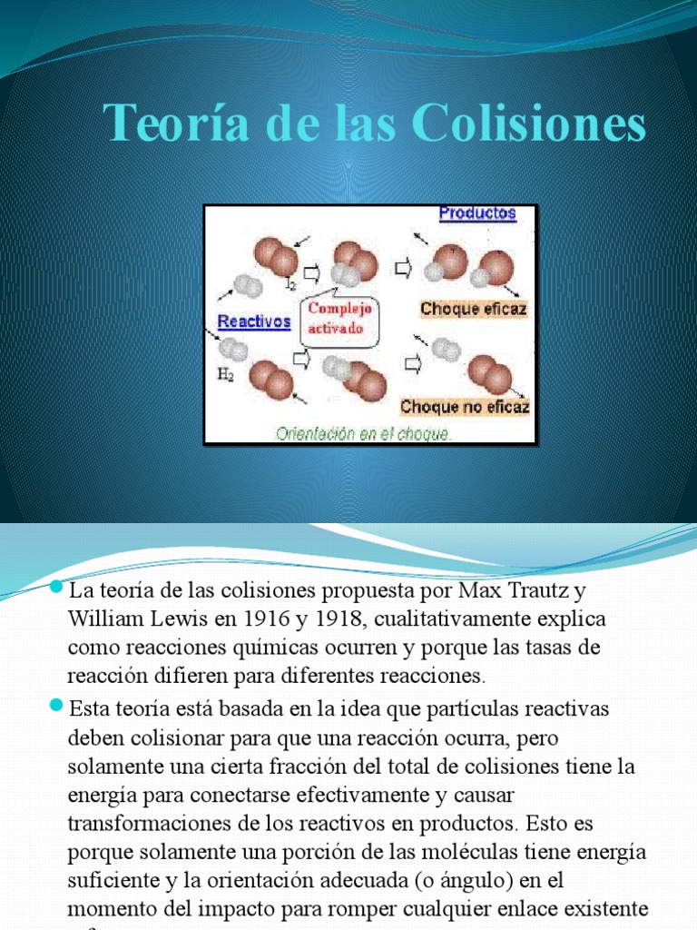 Teoría de Las Colisiones | PDF | Química Física | Ciencias fisicas