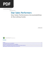 Star Sales Performers: Key Sales Performance Accountabilities & Recruiting Guide