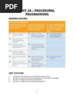 Unit 16 - Procedural Programming Assignment