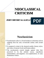 Literary Criticism Lecture Seven Neoclassical Criticism