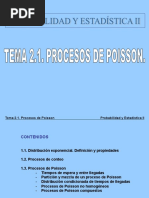 2.1 Procesos de Poisson