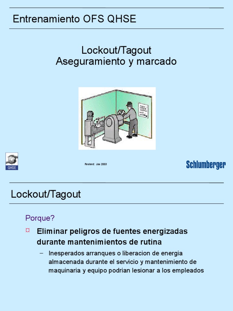 Lock Out Tag Out Spanish | PDF | Bloqueo (industria) | Energía (general)