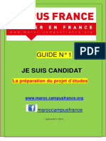 1 Guide Campus France Maroc 2016-2017 1 - Je Prépare Mon Projet D - Études