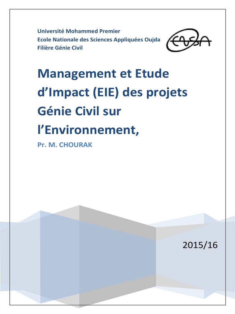 Impact des projets de génie civil sur l'environnement | PDF | Étude d ...