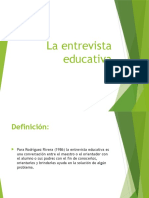 La entrevista educativa