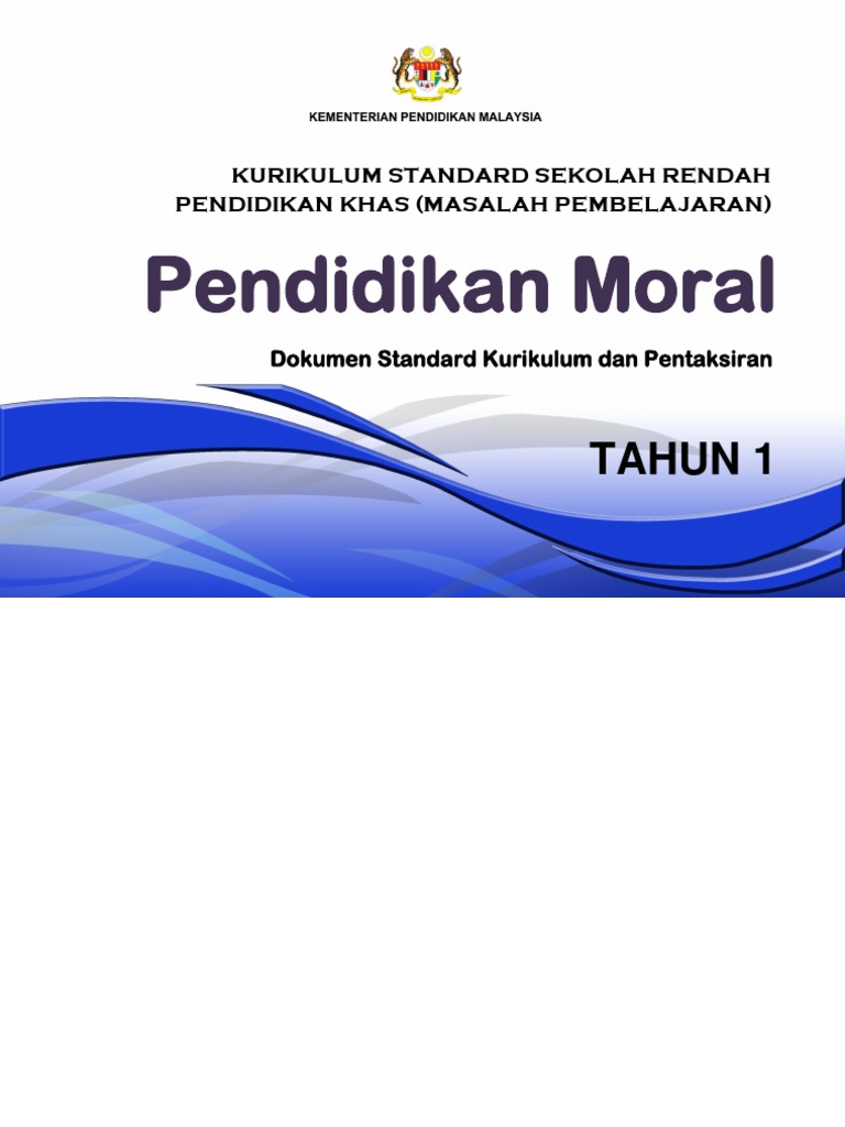 DSKP Pendidikan Moral KSSR PKhas Masalah Pembelajaran ...