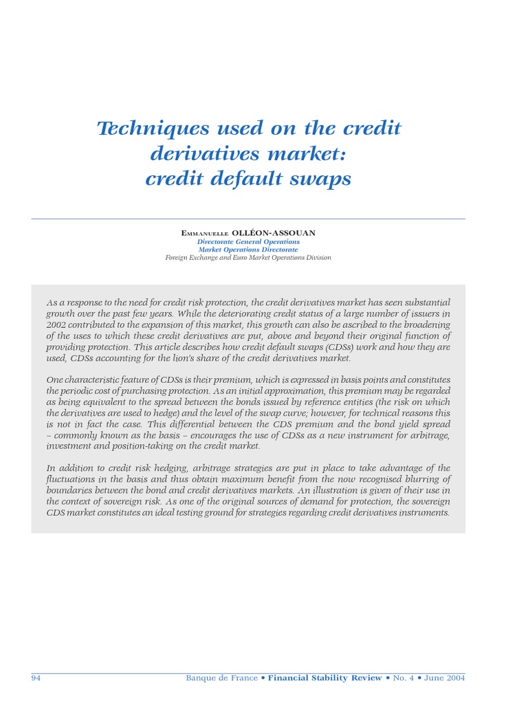 Understanding Credit Default Swaps | PDF | Credit Default Swap | Bonds ...