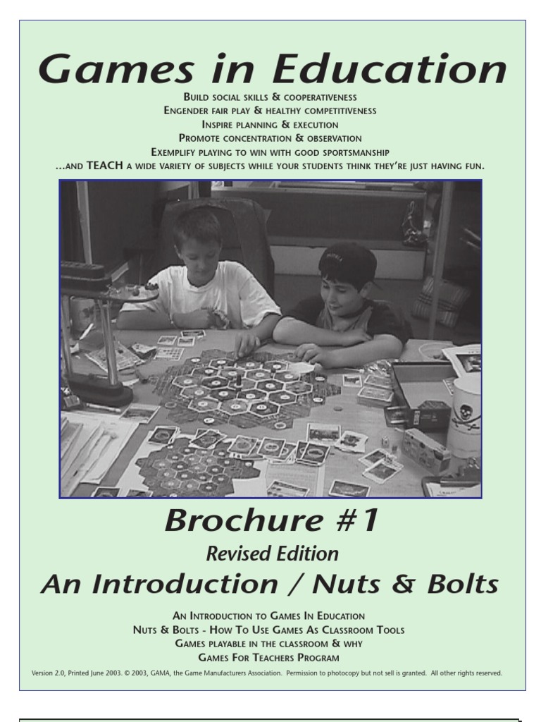 Games in Education | PDF | Teachers | Classroom