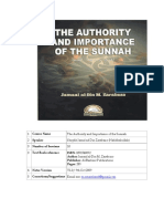 Authority and Importance of Sunnah - Jamal Zarabozo (Notes)