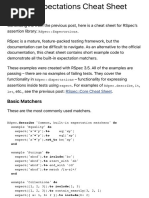 RSpec:Expectations Cheat Sheet