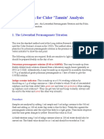 Lowenthal Methods For Cider Tannin