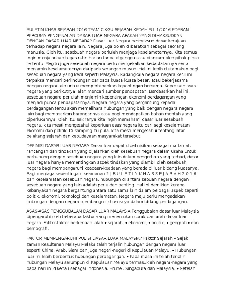 Maksud Dasar Luar Pdf