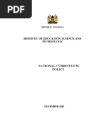 Kenya National Curriculum Policy 2017 (EAC)