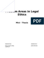Problem Areas in Legal Ethics
