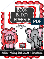 Friendly Letter Templates and Task Cards Book Buddy Freebie