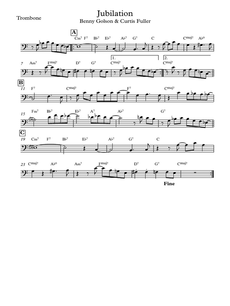 Jubilation - Trombone | PDF