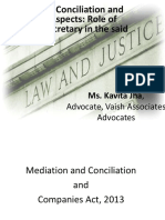 Mediation and Conciliation and Companies Acts, 2013 - NCLT