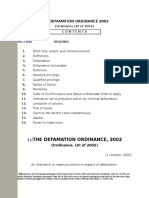 Defamation Ordinance 2002
