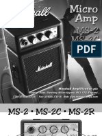 Marshall MS-2 Guitar Amplifier Manual