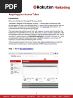 API Developer Portal-Acquiring Your Access Token Guide