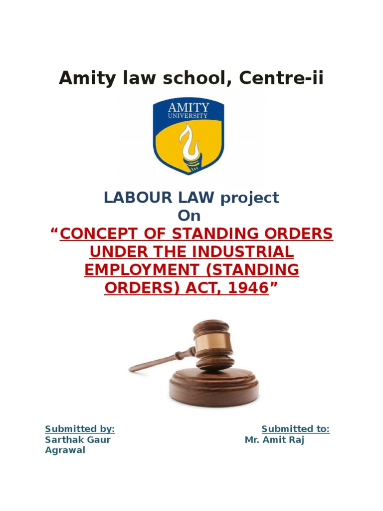 240719110StandingOrdersLabourLawProject.doc Parliamentary