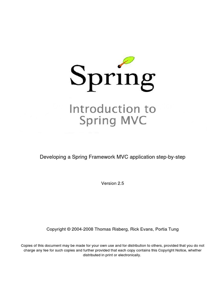 Spring MVC Step by Step PDF | PDF | Java Server Pages | Spring Framework