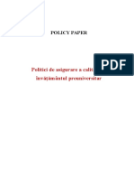 Policy Paper- Exercitiu 2