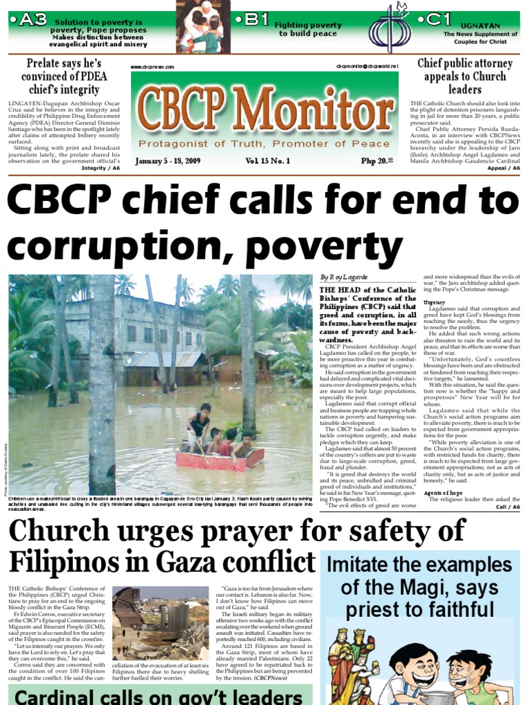 CBCP Monitor Vol13-N1 | PDF | Catholic Church | Pope
